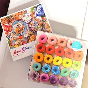 2 puzzles Donuts & Christmas Cookies